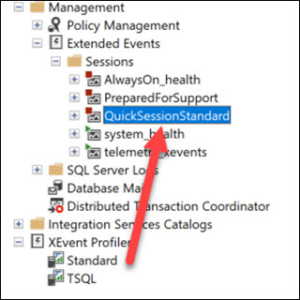 XEvent Profiler session pointer to XEvent sessions on server