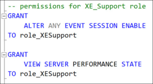 XEvent Support role Permissions