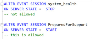 XEvent TSQL START STOP