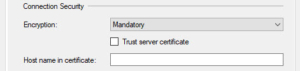 SQLServer Client NetworkEncryption Settings