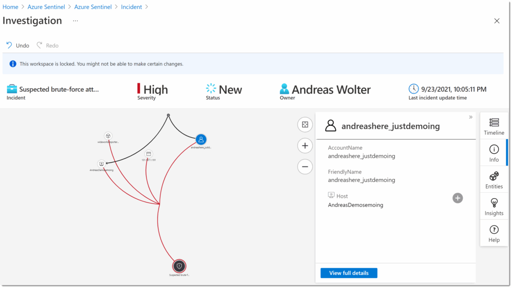 Azure Sentinel screenshot