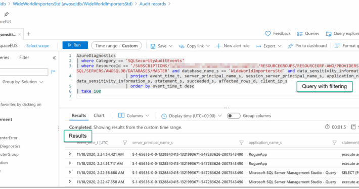 Audit records in Azure EventHub