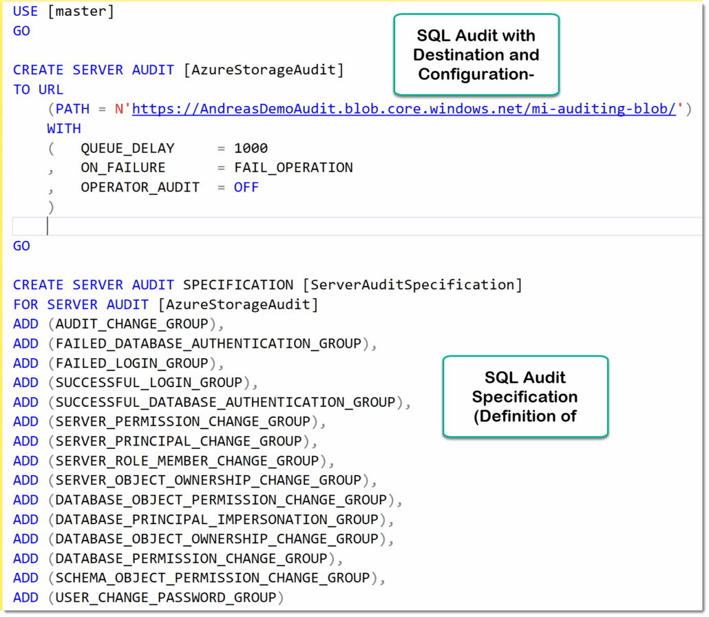 Auditing Example inT-SQL